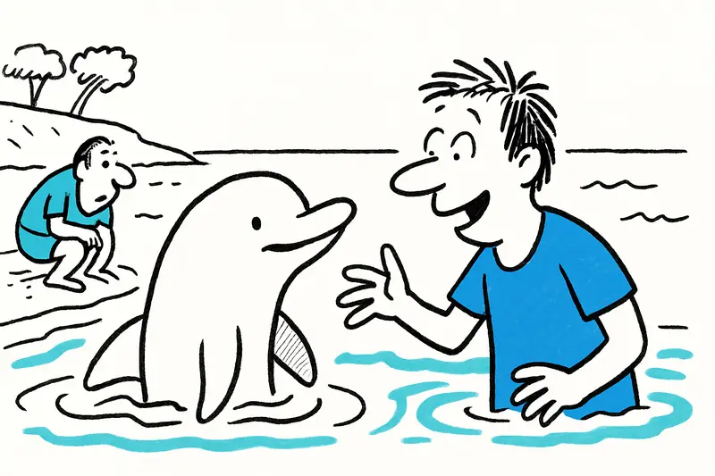 Delfin-Überraschung in S'Amarador: Ein freundlicher Besucher an Mallorcas Küste